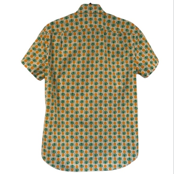 J.Crew Factory White Multi Pineapple Print Button Down  Shirt Size S Slim - Picture 6 of 9